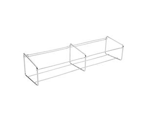 Vogue Wire Gastronorm Tray Organiser Stand, Silver, Stainless Steel Rack, For Gastronorm Tray Sets, Size: 150(H) x 680(W) x 160(D)mm, Fits 6x 1/9GN or 4x 1/6GN Pans, Commercial & Home Use, CC051