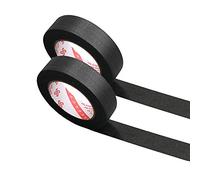 Vogueing Tool 2 Rolls 10mm x 50m Textured Paper Tape Writable Masking Tape Painters Tape for Paint Craft and DIY- Black