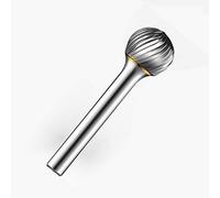 Vogueing Tool 8MM x 7MM Single Slot Ball Head Tungsten Carbide Rotary File Cutter with 1/4" Shank for Metal, Marble, Jade, Bone etc (1Pcs)