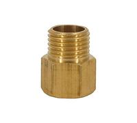 Vogueing Tool Brass Tap Connector M1/2" to F1/2" BSP Thread Connector Female & Male Straight Reducer Connector for Washing Machine, BSP Garden Hose, Water Pipes (2Pcs)