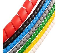 Vogueing Tool Cable Tidy Tube, 8mm Spiral Tube Cable Protector Sleeve for Wire Computer Cable on Home or Office, Grey, 5M