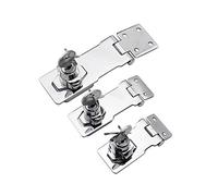 Vogueing Tool Door Hasp Lock, 3pcs Lock Hasp with Key and Screw 90 Degrees Safety Knob Locking Lock for Locking Shed Doors Furniture Cabinet Boxes(105mm)