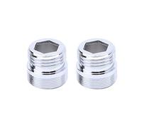 Vogueing Tool Faucet Adaptor 1/2" Thread Connector Solid Metal Aerator Connector for Kitchen Washroom Tap (M22-1/2, 2Pcs)
