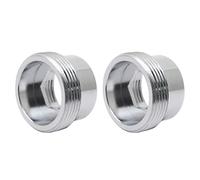 Vogueing Tool Faucet Adaptor BSP Male Connector Solid Metal Aerator Connector for Kitchen Washroom Tap (F16mm-M22mm, 2Pcs)