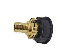 Vogueing Tool IBC Tank Adapter Container Accessories,2PCS IBC Tank Adapter S60x6 Water Storage Tank IBC Tank Adapter Fittings/Cap+geka+25mm Barb Straight