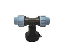 Vogueing Tool IBC Tank Adapter IBC Tank Thread Connector S60X6 Water Tank Connector Fitting Hose Adapter (Three-Way Outlet 25mm)