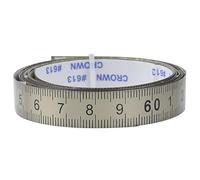 Vogueing Tool Left to Right 0-3M Stainless Steel Miter Track Tape Measure Self Adhesive Metric Scale Ruler for Miter Saw T-Track Woodworking Tools (Silver)
