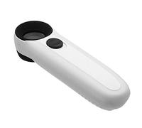 Vogueing Tool Magnifying Glass with 2 lED Light 21MM Lightweight 40X Handheld Magnifier for Reading, Inspection, Hobbies & Crafts (White)