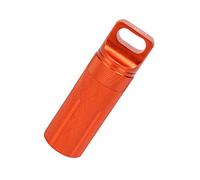 Vogueing Tool Metal Survival Capsule Pill Dispenser, Waterproof, Round Head, Orange