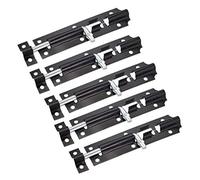 Vogueing Tool Slide Bolt Garden Gate Shed Sliding Door Heavy Duty Steel Tower Bolt Latch Catch (5Pcs - 3 Inch)