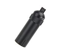 Vogueing Tool Waterproof Pill Holder EDC Container Metal Survival Capsule for Camping Climbing Cycling Hiking (Pointed Head, Black)