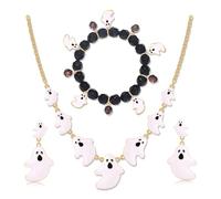 VOGUEKNOCK Mexican Jewelry Set Cinco De Mayo Charm Necklace Bracelet Fiesta Dangle Earrings Carnival Holiday Jewelry Gifts for Women, One Size, Zinc, No Gemstone
