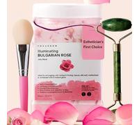 VogueNow Jelly Face Mask- Bulgarian Rose Jelly Mask With Free Jade Roller & Spatula Professional Jelly Masks Vajacial Jelly Mask Powder 23 Fl Oz Jar Face Mask Skin Care 3 Piece Set
