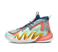 Voguerra Men's High Top Anti Slip Basketball Shoes, Professional Performance Sports Boots Basketball Fans(Orange,9 UK)