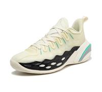 Voguerra Youth Basketball Shoes Court Sports Shoes School League Running Training Street Outdoor Sports Shoes Basketball Fans(Beige-a,4.5 UK)