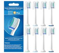 Voguish Replacement Heads for Philips Sonicare Electric Toothbrush,8 Pack | Professional Replacement Toothbrush heads for Sonicare HealthyWhite FlexCare 4100 5100 Sonic G3 C2 W3 Brush And More