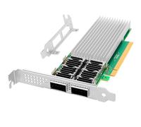 Vogzone 100Gb PCI-E NIC Network Card for Intel E810-CQDA2, 25GbE/50GbE/100GbE Dual QSFP28 Ports, with Intel E810 CAM2 Chip,100GbE PCI Express 4.0 X16 Ethernet Adapter Support RDMA iWARP/RoCEv2/UEFI