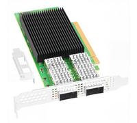 Vogzone 100Gb PCIE4.0x16 NIC Network Card for Broadcom BCM957508, 25GbE/40GbE/50GbE/100GbE Dual QSFP56 Ports, with Broadcom BCM57508 Chip, 100GbE Ethernet Adapter Support Windows/Linux/VMware/RoCE