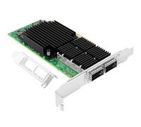 Vogzone 100GbE NIC Card for Mellanox MCX556A-EDAT, PCIe 4.0 x16 100Gb Ethernet NIC with Mellanox ConnectX-5 Ex Chipset, Dual QSFP28 IB Network Card Support RDMA
