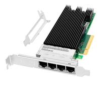 Vogzone 10Gb PCI-E NIC Network Card for Intel X710-T4,100MbE/1GbE/10GbE Copper Quad RJ45 Ports, with Intel XL710BM1 Chip,10GbE PCI Express 3.0 X8 Ethernet Adapter Support Windows/Linux/VMware