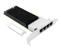 Vogzone 10Gb PCI-E NIC Network Card for Intel X710-T4L,2.5GbE/5GbE/10GbE Copper Quad RJ45 Ports, with Intel X710TM4 Chip,10GbE PCI Express 3.0 X8 Ethernet Adapter Support Windows/Linux/VMware