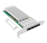 Vogzone 25Gb PCI-E NIC Network Card for Intel E810-XXVDA4, 1GbE/10GbE/25GbE Quad SFP28 Ports, with Intel E810 CAM1 Chip, 25GbE PCI Express 4.0 X16 Ethernet Adapter Support RDMA iWARP/RoCEv2/UEFI