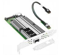 Vogzone M.2 to 25GbE SFP28 NIC, Single SFP28 Port with Mellanox ConnectX-4 Lx Chipset, M.2 + M Key + SFF-8087 with 35cm(13.7in) Cable, 25 Gigabit Network Card Support RDMA