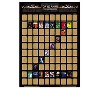 VOHESEA 100 Anime Scratch Off Poster Anime Bucket List A2 Scratch Off Top 100 Animes Bucket List Poster Best Japanese Animation All, Animes Merch Gifts Ideas for Fans & Enthusiasts