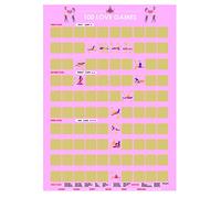 VOHESEA 100 Love Game Scratch Off Posters - Bucket List for Couples - Hot Sexy and Naughty Positions Challenges - Sex Positions and Crazy Games for Couples - 100 Scratch Off Posters for Couples