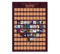 VOHESEA 100 Scratch Off Posters for Couples, 100 Dates Bucket List Couple's Bucket List for Couples Colour Print Poster Valentine's Day Ideas Photo Wallpaper Wall Decoration Gift for Couples Gift
