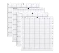 VOHESEA 12 x 12 Inch Cutting Mat for Silhouette Cameo 4/3/2/1, Pack of 4, PVC, Transparent, Non-Slip Grip, Standard Grip