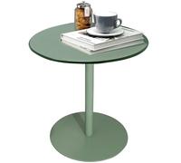 VOHJIXJYW Modern Bar Table, Kitchen Dining Table Round Pub Table Dining Room Home Kitchen Table Bar with Green Metal Iron Tabletop Tall Table(Size:40x40x50cm)