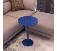 VOHJIXJYW Modern Style Round End Table Small Side Table Blue Sofa Table Bedside Table, Table Counter Bar Height for Pub, Dining Room, Party(40x40x50cm)
