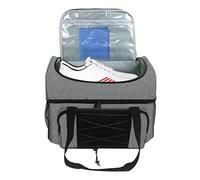 Voiakiu 2 Ball Bowling Bag | 2 Balls Bowling Tote Bag | Bowling Ball Holder with Padded Compartments, Extra Space for a Single Pair of Bowling Shoes Up to Mens Size 16