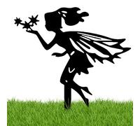 Voiakiu Garden Stakes Decorative Fairy - Fairy Garden Metal Art | Garden Fairy Ornaments Art Decorations for Outdoor Yard Lawn Patio Pathway