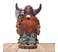 Voiakiu Garden Statue - Victor Axe Warrior Dwarf GNOME Outdoor Garden Decoration Viking Axe Warrior Sculpture Ornaments