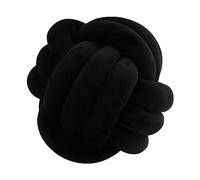 Voiakiu Knot Ball Pillow, Modern Decorative Round Knot Throw Cushion, Hand-Woven Three- Soft Velvet Waist Back Pillows Cushions, for Home Car Travel Baby Nap, 20x20cm