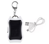 Voiakiu Solar Bank Key Fob, 1500 mAh Portable Solar Charger with Large Capacity, USB Battery, LED Torch for Outdoor Emergency Phone Charger