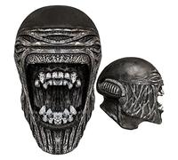 Voiakiu Xenomorph Full Head Face Human Full Head Latex Cosplay Costume Accessories Men's Alien Helmets Full Face Head Decor for Halloween Vampire Parties