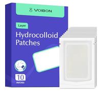 Voibon XXL Acne Patches - Hydrocolloid Pimple Covers for Face & Body Breakouts | Cystic Zit Treatment | Vegan (10ct)