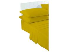 voice 7 Non Iron Poly Cotton Mustard Pillow Cases Pair only - 21 Colors Choice (Size 50 x 75 cm)