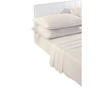 voice 7 Non Iron Poly Cotton Pillow Cases Pair only - 21 Colors Choice (Cream)
