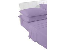 voice 7 Non Iron Poly Cotton Pillow Cases Pair only - 21 Colors Choice (Lilac)
