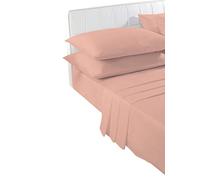 voice 7 Non Iron Poly Cotton Pillow Cases Pair only - 21 Colors Choice (Peach)
