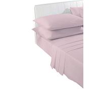 voice 7 Non Iron Poly Cotton Pillow Cases Pair only - 21 Colors Choice (Pink)