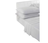 voice 7 Non Iron Poly Cotton Pillow Cases Pair only - 21 Colors Choice (Silver)