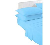 voice 7 Non Iron Poly Cotton Sky Blue Pillow Cases Pair only - 21 Colors Choice (Size 50 x 75 cm)