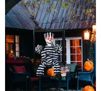 Voice Activated Animatronics Hinging Skeleton Halloween Decoration Outsunny Multi One Size