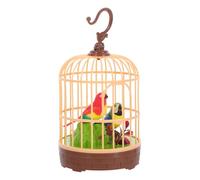 Voice-Activated Birdcage Toy Talking Parrot Sounds Interactive Fluttering Birds Induction Toy for Toddlers Charming Home Decor Enhancing Natural Aesthetic