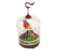 Voice-activated Electric Bird Cage Toy Mini Birdcage Decor for Home Singing Simulation Toy for Adults Portable Voice Control Birdcage Plaything